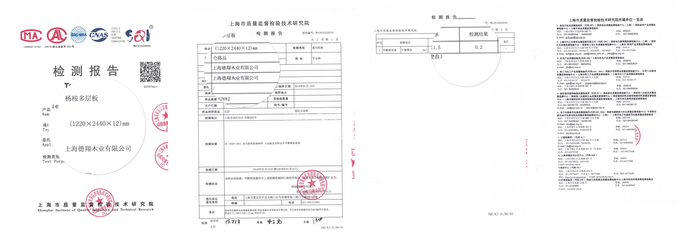 杨桉十二厘E0检测报告